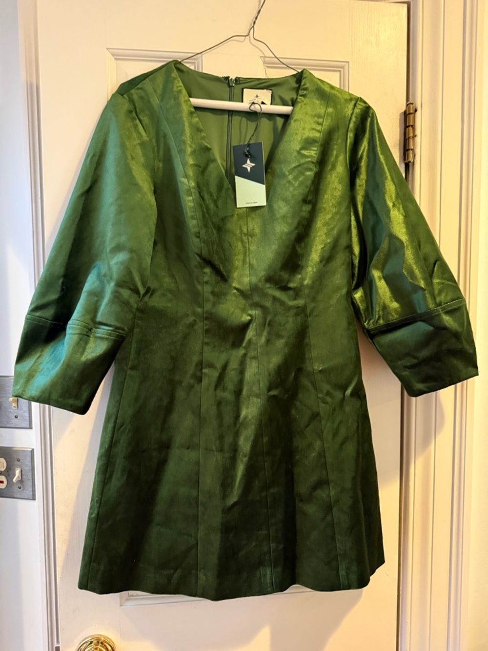 Tuckernuck Lustrous Forest Green Mini Dress (Brand new with tags)